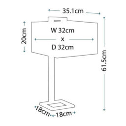 Luminosa Lighting Elstead Plein 1 Light Table Lamp - Dark Brown, Polished Gold Finish, E27 - thumbnail 2