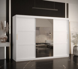 Arte Ramiro Ii Contemporary 3 Sliding Door Wardrobe 9 Shelves 2 Rails White Matt (H)2000mm (W)2500mm (D)620mm - thumbnail 2