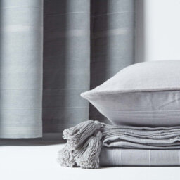 Homescapes Cotton Rajput Ribbed Silver Grey Throw, 150 X 200 Cm - thumbnail 6