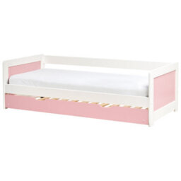 Beliani Trundle Bed Pine Wood Gravelines 90 X 200 Cm (Eu Single) Pink - thumbnail 4