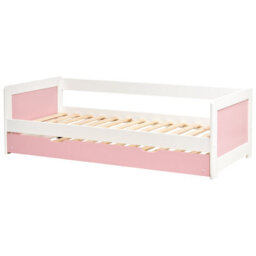 Beliani Trundle Bed Pine Wood Gravelines 90 X 200 Cm (Eu Single) Pink - thumbnail 6