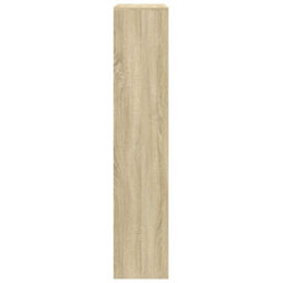 Berkfield Room Divider Bookcase 4-Tier Sonoma Oak 143.5X29X143.5 Cm Engineered Wood - thumbnail 6