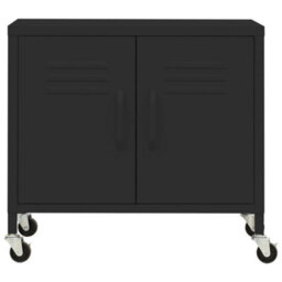 Vidaxl Storage Cabinet Black 60X35X56 Cm Steel - thumbnail 3