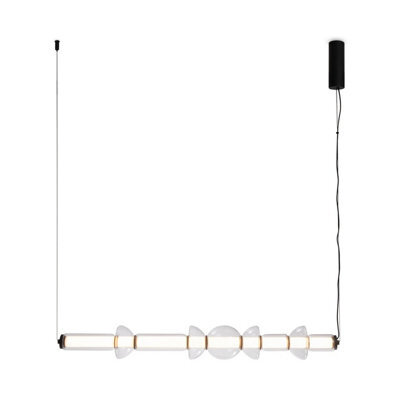 Luminosa Lighting Luminosa Cosmo Modern Bar Pendant Ceiling Light Black 3000K 4800Lm Glass Shade - image 1
