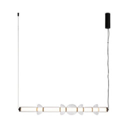 Luminosa Lighting Luminosa Cosmo Modern Bar Pendant Ceiling Light Black 3000K 4800Lm Glass Shade - thumbnail 1