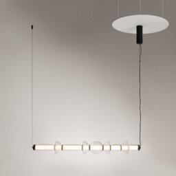 Luminosa Lighting Luminosa Cosmo Modern Bar Pendant Ceiling Light Black 3000K 4800Lm Glass Shade - thumbnail 2