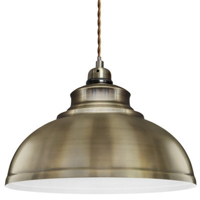 Long Life Lamps Company Industrial Vintage Ceiling Pendant Light Antique Brass Shade M003 - image 1