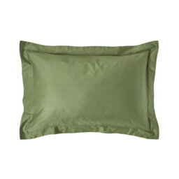 Homescapes Moss Green Organic Cotton Oxford Pillowcase 400 Tc, Standard - thumbnail 1