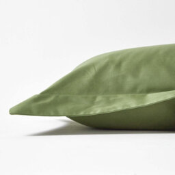 Homescapes Moss Green Organic Cotton Oxford Pillowcase 400 Tc, Standard - thumbnail 2