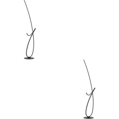 Loops 2 Pack Contemporary Black Led Floor Lamp - Modern Indoor Lighting For Home Decor - image 1