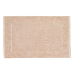 Homescapes Imperial Plain Cotton Stone Beige Bath Mat - thumbnail 1