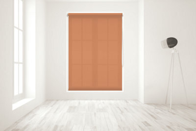Caecus Blinds Straight Edge Roller Blind Burnt Orange 150Cm - image 1