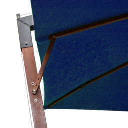 Berkfield Hanging Parasol With Pole Azure Blue 3X3 M Solid Fir Wood - thumbnail 5