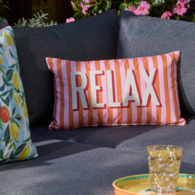 Candlelight Orange & Pink Relax Indoor & Outdoor Cushion (W)50Cm