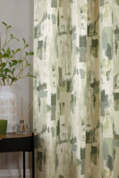 Sundour Bamford - Fully Lined Abstract Curtains - Eyelet - Polycotton (Fennel, Filled Cover - 18'' X 18'' (Single)) - thumbnail 5