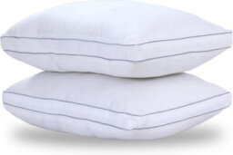Nod Off 100% Egyptian Cotton Bed Pillow Extra Filling For The Best Sleep Hypoallergenic Dust Mite Resistant Hotel Pillows - Pack Of 2 - thumbnail 1