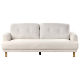 Beliani Sofa 3 Seater Tuve Boucle White - thumbnail 4