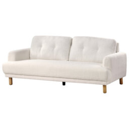 Beliani Sofa 3 Seater Tuve Boucle White - thumbnail 5