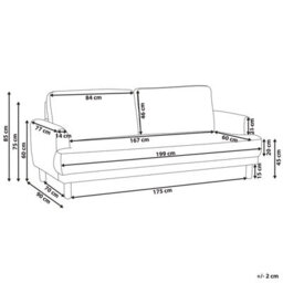 Beliani Sofa 3 Seater Tuve Boucle White - thumbnail 3