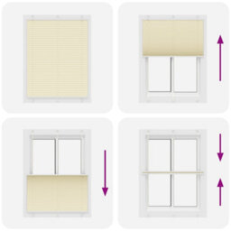 Berkfield Pleated Blind Cream 110X150 Cm Fabric Width 109.4 Cm Polyester - thumbnail 5