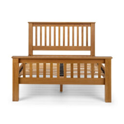 Julian Bowen Amsterdam 135Cm Double Light Oak High Footend Solid Oak Bed - thumbnail 5