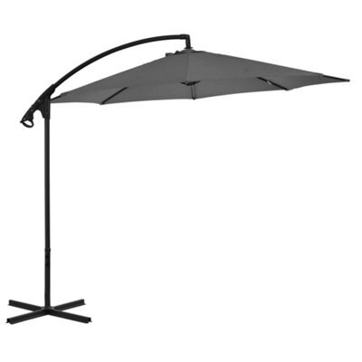 Berkfield Cantilever Umbrella With Steel Pole 300 Cm Anthracite - image 1
