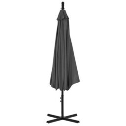 Berkfield Cantilever Umbrella With Steel Pole 300 Cm Anthracite - thumbnail 4