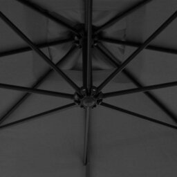 Berkfield Cantilever Umbrella With Steel Pole 300 Cm Anthracite - thumbnail 6