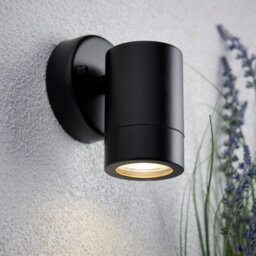 Single Dimmable Outdoor Ip44 Downlight - 7W Gu10 Led - Matt Black & Glass - thumbnail 3