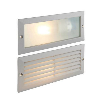 Luminosa Lighting Luminosa Eco 1 Light Outdoor Recessed Light Textured Grey, Frosted Glass Ip44, E27 - image 1