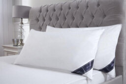 "Littens Pair Emperor Size Goose Feather & Down Pillows, Cotton 50Cm X 100Cm (20"" X 40"")" - thumbnail 2
