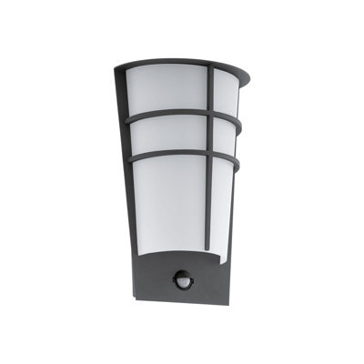 Ip44 Anthracite Steel Outdoor Wall Light With Pir Sensor And Built-In Led - image 1