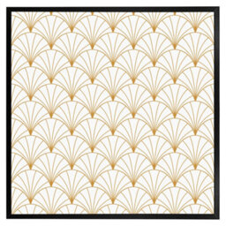 "Andrew Lee Gold Shells (Picutre Frame) / 24X24"" / Brown" - thumbnail 3