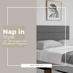 Grey Plush 5Ft King Size Bed With 20 Inch Headboard With Mattress And 2Drawers - thumbnail 2