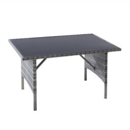 Abrihome 6-7 Seater Outdoor Patio Furniture,lounge Corner Sofa Set With Table Stool, Mixed Grey Wicker With Dark Grey Cushions - thumbnail 7