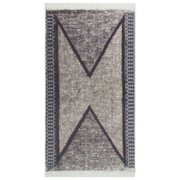 Berkfield Soft Rug Black And Grey 120X180 Cm Cotton - thumbnail 1