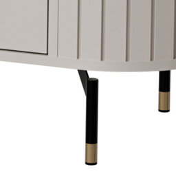 Cabinet Zante Za3 With Steel Handles And Legs Glass Shelf Black Led Lights - thumbnail 4