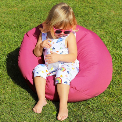 rucomfy Beanbags Rucomfy Indoor Or Outdoor Kids Water Resistant Pink Small Classic Beanbag - image 1