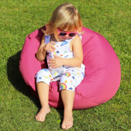 rucomfy Beanbags Rucomfy Indoor Or Outdoor Kids Water Resistant Pink Small Classic Beanbag - thumbnail 1
