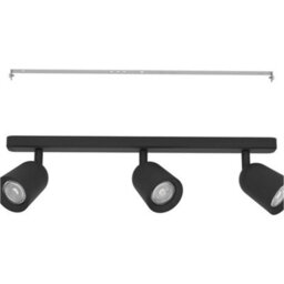 Loops Sleek Black Triple Led Ceiling Spotlight For Indoor Use - Modern Home Lighting Solution - thumbnail 5