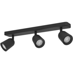 Loops Sleek Black Triple Led Ceiling Spotlight For Indoor Use - Modern Home Lighting Solution - thumbnail 3