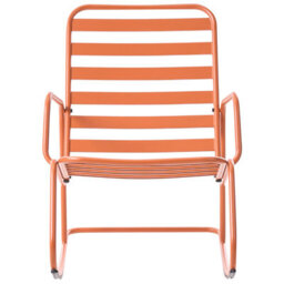 Beliani Garden Rocking Chair Turi Metal Orange - thumbnail 4