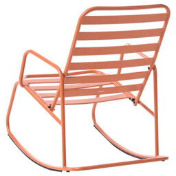 Beliani Garden Rocking Chair Turi Metal Orange - thumbnail 5