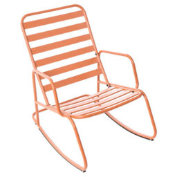 Beliani Garden Rocking Chair Turi Metal Orange - thumbnail 6
