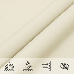 Berkfield Sunshade Sail Oxford Fabric Square 2X2 M Cream - thumbnail 7