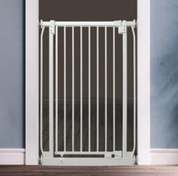 Safetots Extra Tall Elite Safety Gate, 134Cm - 143Cm, Matt White, Extra Tall 96.8Cm In Height, Pressure Fit Stair Gate - thumbnail 2