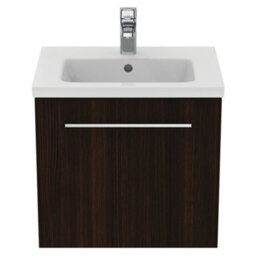 Ideal Standard I.life S Matt Coffee Brown Oak Effect Wall-Mounted Vanity Unit & Basin Set With 1 Chrome Effect Handle (W)500mm (H)440mm - thumbnail 1