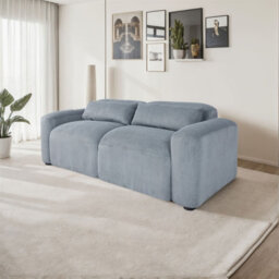 187Cm Loveseat Sofa, 2 Seater Comfy Corduroy Couch With Spring Cushion, 2 Pillows - thumbnail 1
