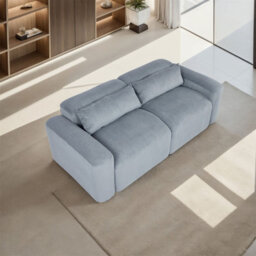 187Cm Loveseat Sofa, 2 Seater Comfy Corduroy Couch With Spring Cushion, 2 Pillows - thumbnail 5