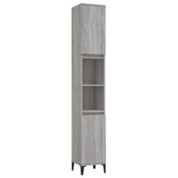 Berkfield 3 Piece Bathroom Furniture Set Grey Sonoma Engineered Wood - thumbnail 6